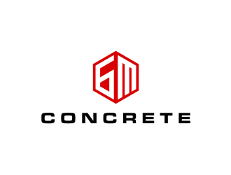 6M Concrete logo design by uptogood
