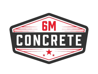 6M Concrete logo design by akilis13