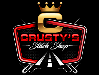 Crusty’s Stitch Shop logo design by Suvendu