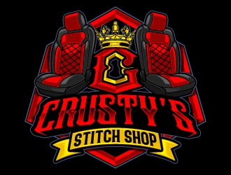 Crusty’s Stitch Shop logo design by Aelius