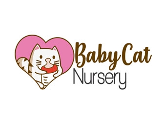 Baby Cat Nursery logo design by Pyro-Manu