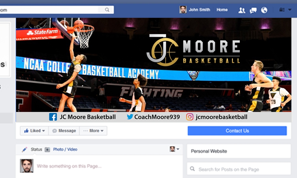 JC Moore Basketball logo design by Aslam