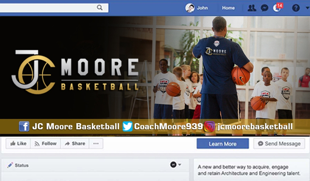 JC Moore Basketball logo design by PANTONE