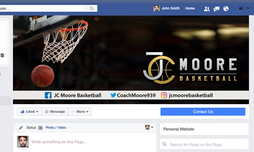 JC Moore Basketball logo design by Aslam