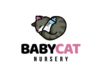 Baby Cat Nursery logo design by ARALE