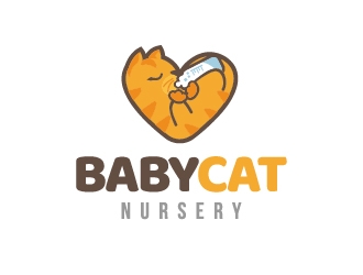 Baby Cat Nursery logo design by ARALE