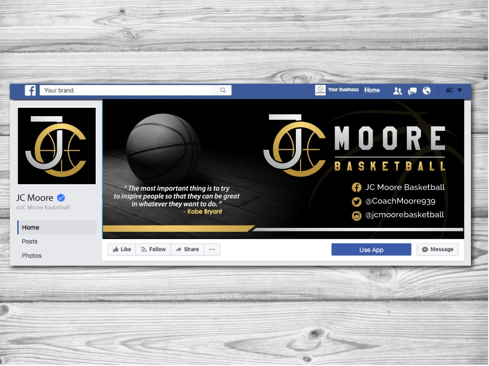 JC Moore Basketball logo design by jaize