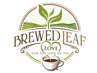Brewed Leaf Love logo design by REDCROW