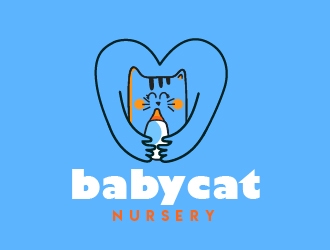 Baby Cat Nursery logo design by Loregraphic
