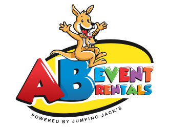 AB Event Rentals powered by Jumping Jacks logo design by coco
