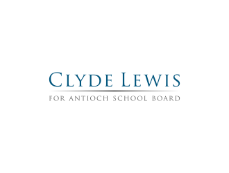 Clyde Lewis for Antioch School Board logo design by yeve