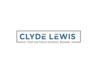 Clyde Lewis for Antioch School Board logo design by johana