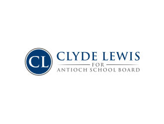 Clyde Lewis for Antioch School Board logo design by johana