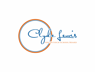 Clyde Lewis for Antioch School Board logo design by christabel
