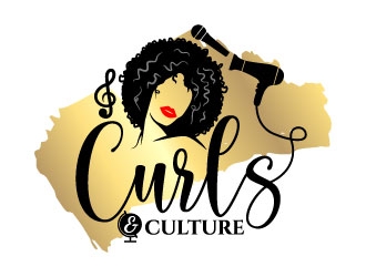 Curls&Culture logo design by MonkDesign
