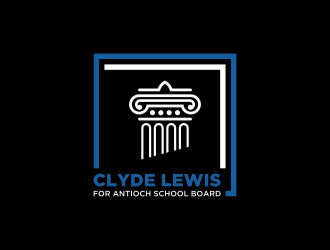 Clyde Lewis for Antioch School Board logo design by ValleN ™