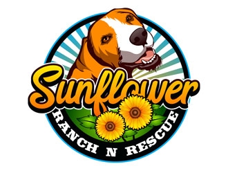 Sunflower Ranch N Rescue  logo design by DreamLogoDesign