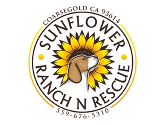 Sunflower Ranch N Rescue  logo design by MAXR