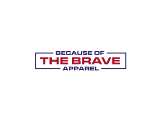 Because of the Brave Apparel logo design by johana