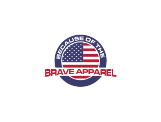 Because of the Brave Apparel logo design by ArRizqu