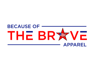 Because of the Brave Apparel logo design by scolessi