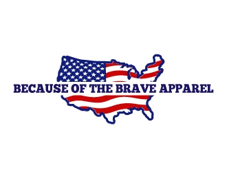Because of the Brave Apparel logo design by kasperdz