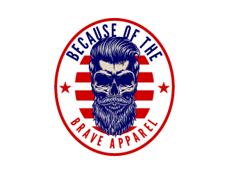 Because of the Brave Apparel logo design by czars