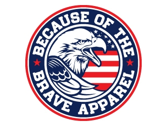 Because of the Brave Apparel logo design by dasigns