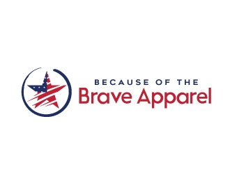Because of the Brave Apparel logo design by adwebicon