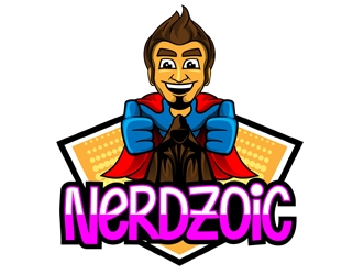 Nerdzoic logo design by DreamLogoDesign