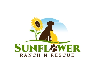 Sunflower Ranch N Rescue  logo design by jaize