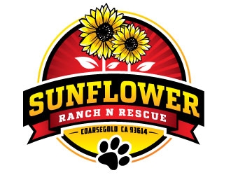 Sunflower Ranch N Rescue  logo design by REDCROW