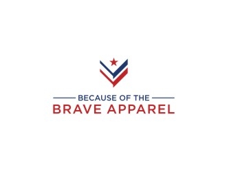 Because of the Brave Apparel logo design by bombers
