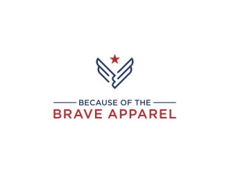 Because of the Brave Apparel logo design by bombers