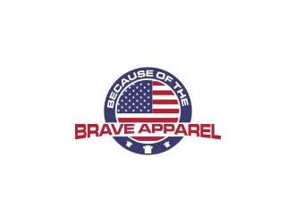 Because of the Brave Apparel logo design by ArRizqu
