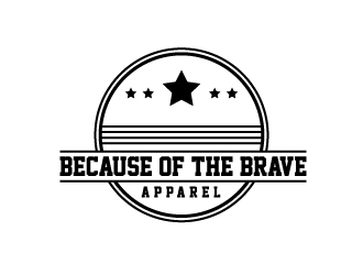 Because of the Brave Apparel logo design by gateout