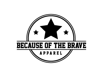 Because of the Brave Apparel logo design by gateout