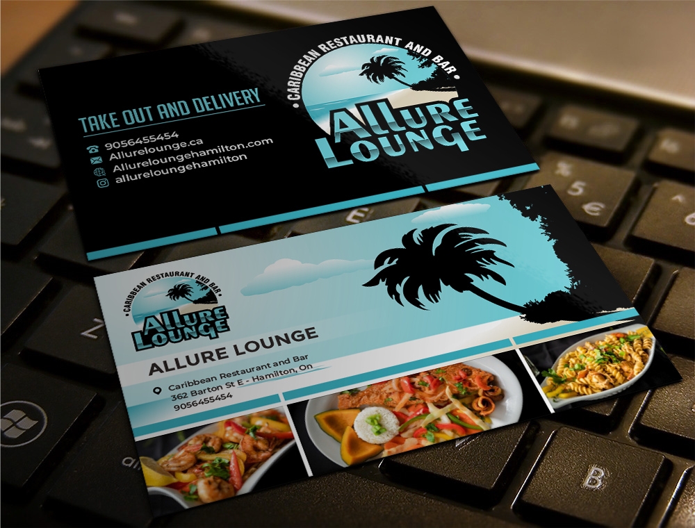 ALLURE LOUNGE (CARIBBEAN SEAFOOD RESTAURANT AND BAR) logo design by zizze23