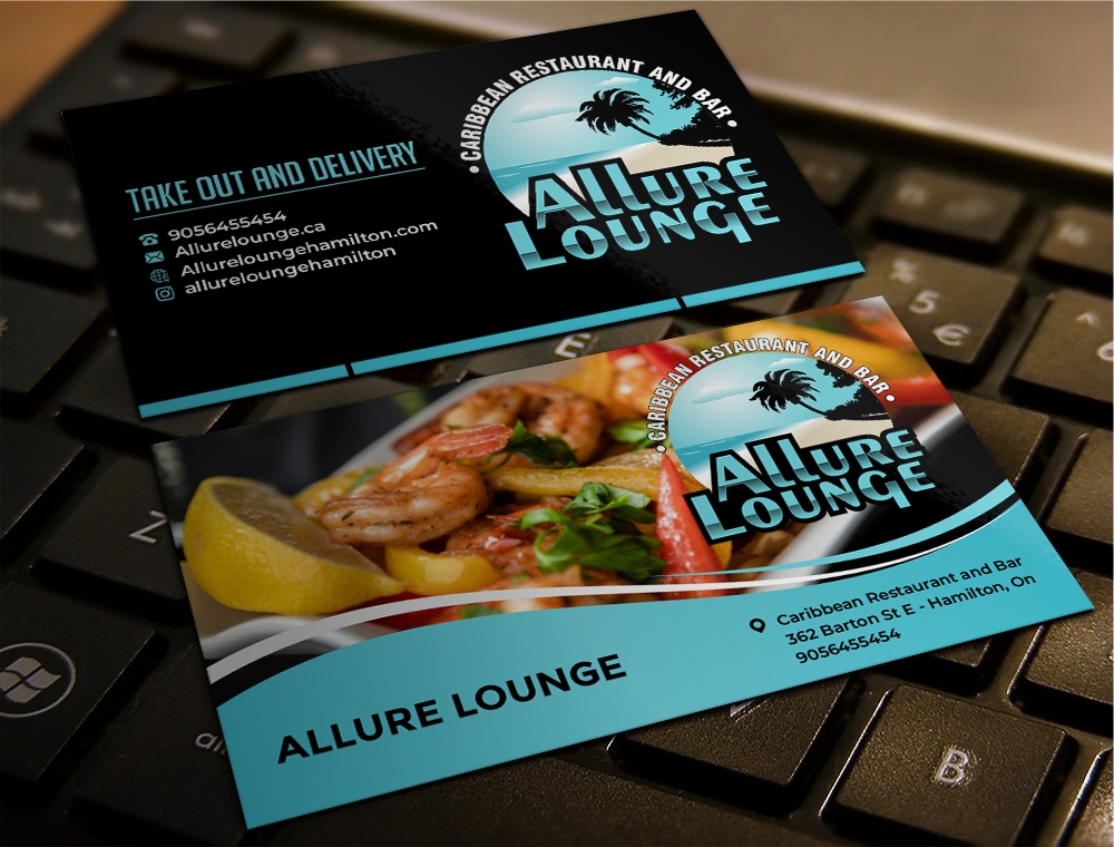 ALLURE LOUNGE (CARIBBEAN SEAFOOD RESTAURANT AND BAR) logo design by zizze23