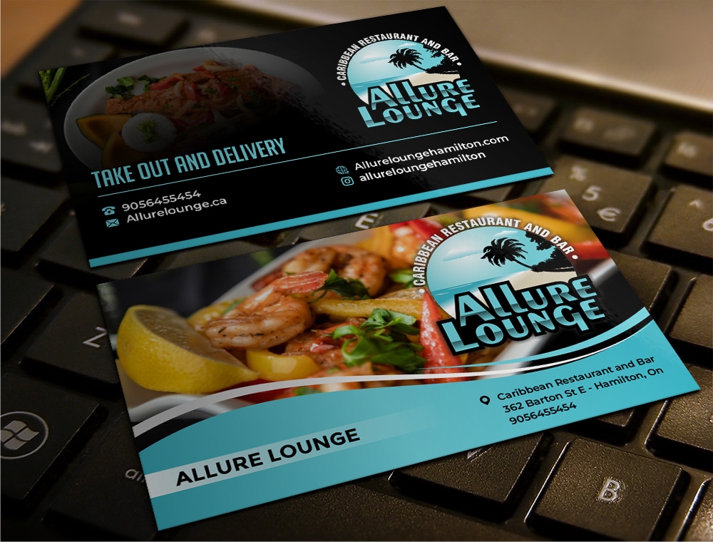ALLURE LOUNGE (CARIBBEAN SEAFOOD RESTAURANT AND BAR) logo design by zizze23