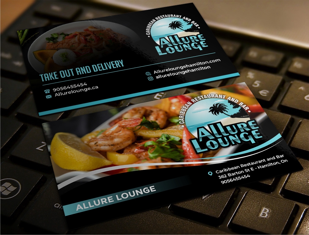 ALLURE LOUNGE (CARIBBEAN SEAFOOD RESTAURANT AND BAR) logo design by zizze23