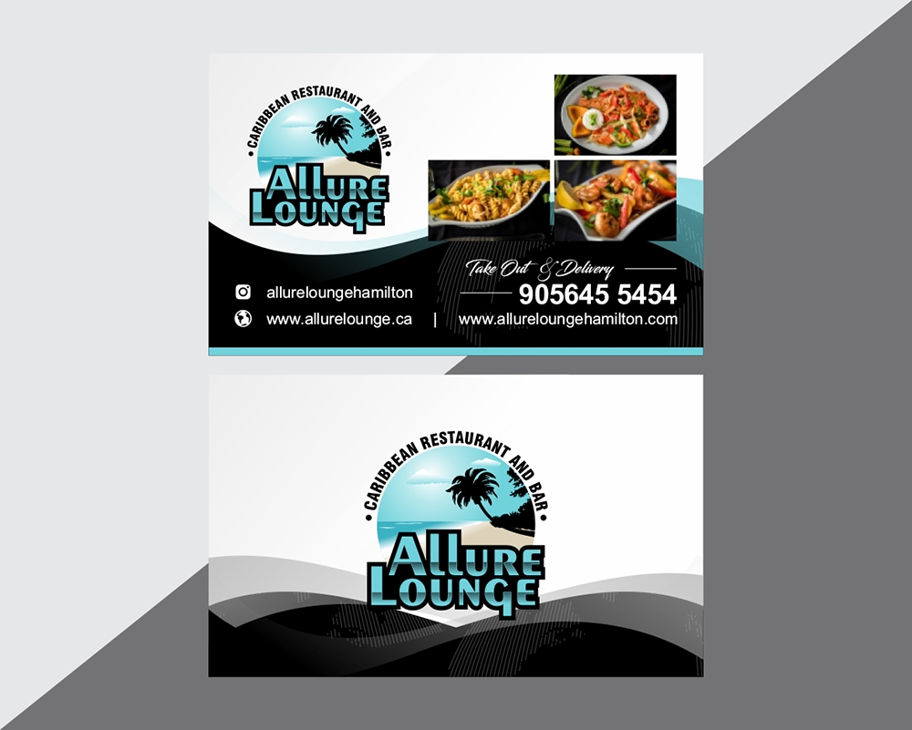 ALLURE LOUNGE (CARIBBEAN SEAFOOD RESTAURANT AND BAR) logo design by enzidesign
