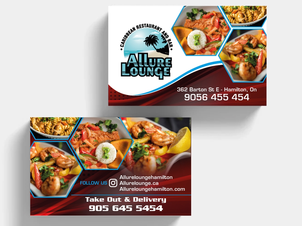 ALLURE LOUNGE (CARIBBEAN SEAFOOD RESTAURANT AND BAR) logo design by PANTONE