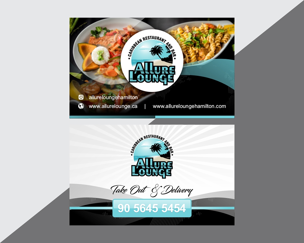 ALLURE LOUNGE (CARIBBEAN SEAFOOD RESTAURANT AND BAR) logo design by enzidesign