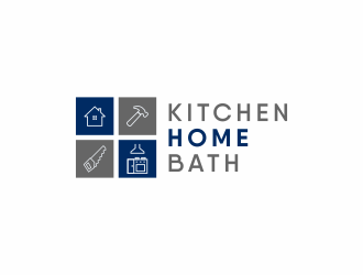 KHB Construction or Kitchen   Home   Bath inc  logo design by violin