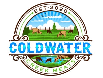 Cold Water Creek Meats logo design by Suvendu