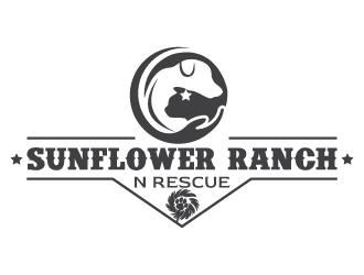 Sunflower Ranch N Rescue  logo design by MUSANG