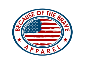 Because of the Brave Apparel logo design by cintoko