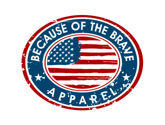 Because of the Brave Apparel logo design by cintoko