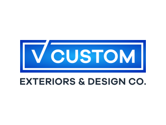 V Custom Exteriors & Design Co. logo design by Abhinaya_Naila